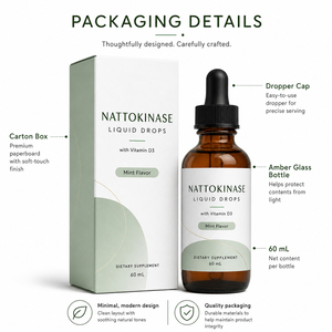 Suplementos de selenio de <span class=keywords><strong>alta</strong></span> calidad Extracto natural de natto Bromelina y curcumina Gotas líquidas orgánicas de nattokinasa para la salud - Product Image 5