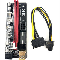 VER009S PCI-E Express 6pin 1x à 16x Card Extender USB 3.0 PCIE Power GPU Cable Adapter riser 009S manufacturer