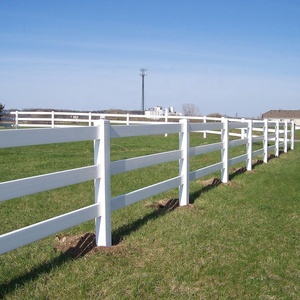 Fentech 3-Rails Clôtures de ferme en gros en plastique PVC de haute qualité à vendre, clôture en vinyle pour chevaux d'occasion - Product Image 2