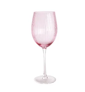 แก้วไวน์แก้วสีชมพูแก้วไวน์แดงขาสูงไร้สารตะกั่วชุดไวน์ในครัวเรือนที่มีความจุขนาดใหญ่