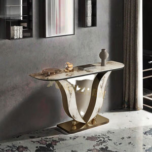 Modern Metal <b>Console</b> <b>Table</b> with Marble Top for Living Room and Workshop Use Easy to Clean Home Furniture - Product Image 3
