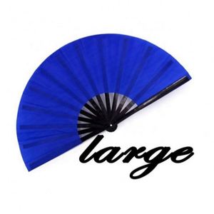Abanico Plegable Grande Azul Personalizado de Kung Fu para Festivales, Baile, Regalos, Espectáculos y Decoraciones - Product Image 1