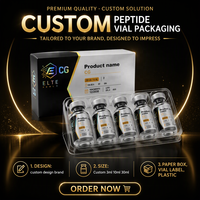Étiquette personnalisée VS-414 pour emballage de peptides, 3 ml, 5 flacons, 10 flacons, en vinyle holographique, pour flacon injectable 3 ml et boîte GH avec plateau pour flacon
