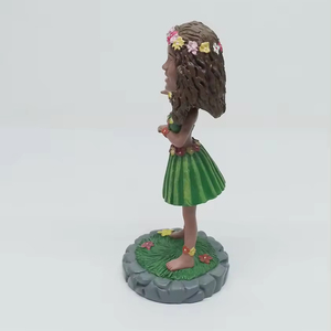 Figurine en résine souvenir tête de pompon personnalisée en résine, fille <span class=keywords><strong>hawaïenne</strong></span> <span class=keywords><strong>danseuse</strong></span> à bulles - Product Image 4