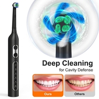 360 °   Nettoyage en profondeur à tête ronde : la structure rotative élimine efficacement la plaque tenace et les taches de surface des dents.