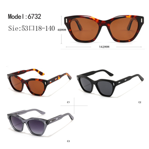 Cat Eye Sunglasses Full Rim Tortoiseshell Frame Resin Lens Anti-Uv Protection Women Adult - Product Image 3