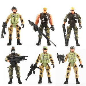 Figurines d'<span class=keywords><strong>action</strong></span> militaires, lot de 6, modèles de soldats de 10 cm, articulés, poupées de police, équipe <span class=keywords><strong>SWAT</strong></span>, jouets décoratifs pour enfants - Product Image 1