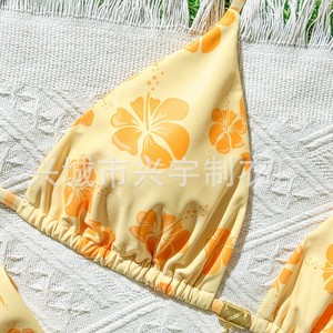 2025 European and American cross-border new style tie-up <b>bikini</b> swimsuit <b>set</b> for women - Product Image 2