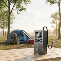 Kit d'outils d'urgence multifonctionnel facile à utiliser avec écran numérique, compresseur d'air portable, gonfleur de pneus et démarreur de secours pour voitures et motos