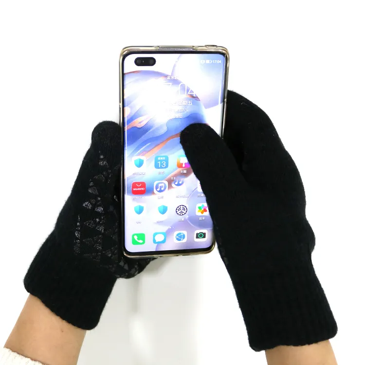 Siliconen Anti Slip Touchscreen Warme Handschoenen Aangepaste Pad Mobiele Telefoon Touch Screen Handschoenen Winter Tactile Handschoenen Voor Vrouw Man
