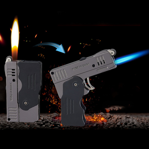 2025 nouvel article deux types de flamme jet rechargeable logo personnalisé aller pliant allume-cigare avec prix de gros - Product Image 5