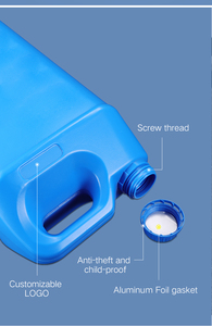 UMETASS 1Gallon Empty Square Plastic <strong>Bucket</strong> 5 LiterJerry Can to <strong>Fill</strong> Detergent and Chloros With Tamper-Proof Cover - Product Image 4