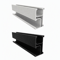 Solution de structure solaire Rail de toit en aluminium anodisé haute résistance adapté à tous les types de toit