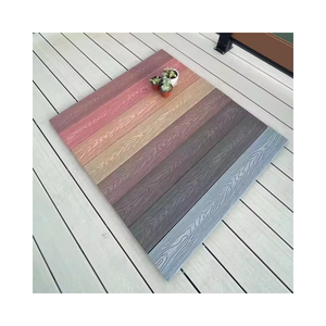 Planches de terrasse en WPC, <span class=keywords><strong>panneau</strong></span> solide, composite résistant à l'usure, double couleur, <span class=keywords><strong>sol</strong></span> extérieur, imperméable, terrasse en WPC, gaufrage 3D - Product Image 4