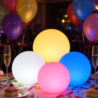 Boule lumineuse LED d'extérieur, lumière RGB changeante de couleur, sphère illuminée pour la décoration de jardin, fête, Noël, rechargeable