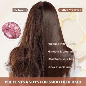 <span class=keywords><strong>Bonnet</strong></span> en satin, <span class=keywords><strong>bonnet</strong></span> en soie pour dormir, <span class=keywords><strong>bonnet</strong></span> de nuit en soie double couche avec bande élastique pour cheveux bouclés - Product Image 5