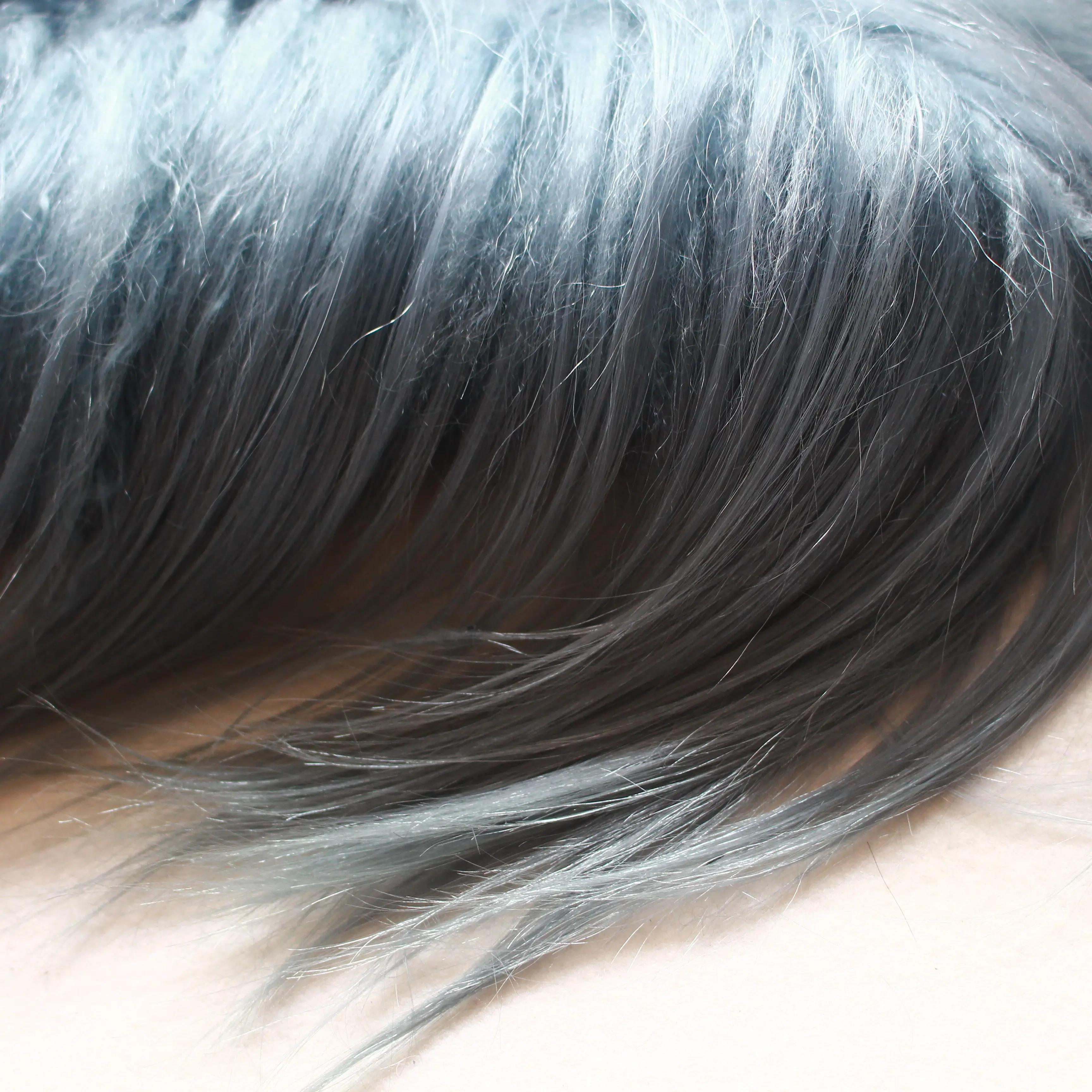 איכות גבוהה סיטונאי מחיר 60x120cm גודל ארוך שערות אמיתי עיזים עור פרווה צלחת