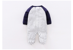 Ropa para Recién Nacidos, Moda Infantil, 100% Algodón, Estilo Béisbol, Mameluco para Bebé - Product Image 4