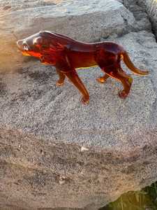 รูปปั้นสิงโตแก้วมูราโน่เป่าด้วยมือ งานศิลปะตกแต่ง ของสะสมทำมือ - Product Image 4