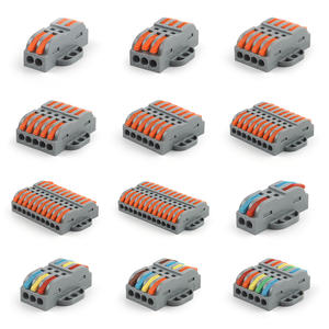 DIY GO レバーワイヤーコネクタ クイック配線ケーブルコネクタ プッシュイン導体端子台 ドッキングタイプ 固定穴付き - Product Image 1