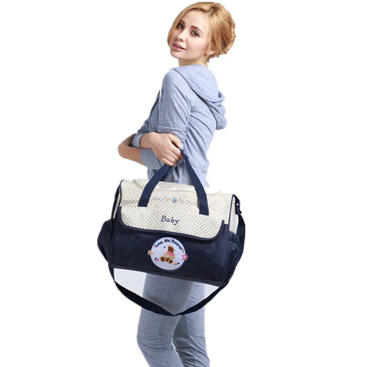 Vente en gros de modèles phares Fournisseur d'usine Sacs de couches pour bébés et filles avec un design de mode marron pour maman