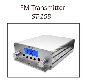 Transmisor de <span class=keywords><strong>Radio</strong></span> FM STRF 1.5/15W, Transmisor de Radiodifusión FM ST-15B V2, Estación de Radiodifusión FM Estéreo PLL con BNC, 87MHz-108MHz - Product Image 3