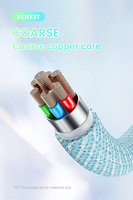 Kabel Data USB C 3A Pengisian Cepat Kabel Tipe C Kabel Charger Ponsel Berlapis Nilon Kabel Sinkronisasi Kecepatan Tinggi Kabel Pengisian Daya USB C