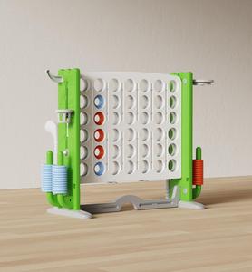 Juego Gigante 4 en Línea para Niños y Adultos, Juego Jumbo 4 en Línea con Aro de Baloncesto, Juego de Golf y Juguetes de Lanzamiento de Anillos - Product Image 6