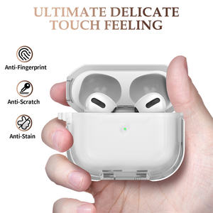 Funda anti-huellas dactilares para <span class=keywords><strong>AirPods</strong></span> 1/2/3, anti-caídas, de aleación de aluminio TPU, anti-arañazos, protección completa para auriculares <span class=keywords><strong>AirPods</strong></span> <span class=keywords><strong>Pro</strong></span> 2/3 - Product Image 4