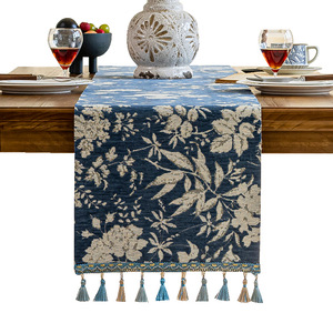 Runner Decorativo per Tavolo da Pranzo, Lungo e Stampato in Tessuto di Poliestere, Stile <span class=keywords><strong>Vintage</strong></span> Francese per Mobile TV e Tavolino da Caffè - Product Image 5