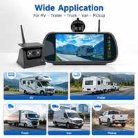Sistema de Cámara de Reversa Inalámbrica de 7 Pulgadas con Carga Solar, Cámara Magnética 1080P con Visión Nocturna, Monitor de Visión Trasera para Camiones y Autocaravanas