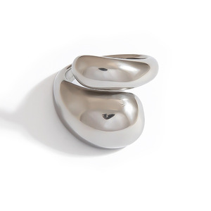 Stainless Steel Cross <b>Ring</b> <b>Open</b> Geometric Design Unisex Fashion Jewelry - Product Image 3