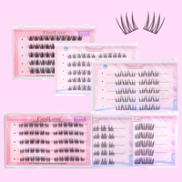 Pince à épiler pour faux cils, logo personnalisé, étanche, mince, bleu, larmes, extension de grappe individuelle, sans colle, sans pression
