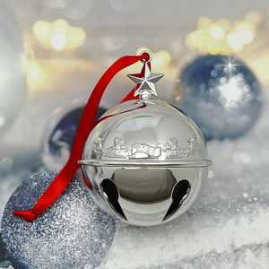 ระฆังเงินประจำปีของประดับต้นคริสต์มา<span class=keywords><strong>ส</strong></span>แ<span class=keywords><strong>ล</strong></span>ะของที่ระลึกวันหยุดที่มีรูปทรง<span class=keywords><strong>ล</strong></span>ูกบอ<span class=keywords><strong>ล</strong></span> - Product Image 4