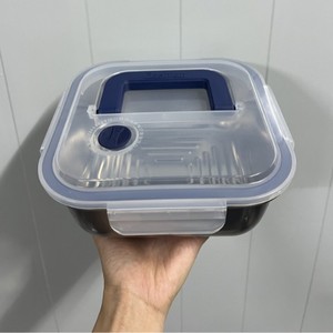 Contenitore per <span class=keywords><strong>Pranzo</strong></span> 2-in-1 in <span class=keywords><strong>Acciaio</strong></span> Inox con Supporto per Telefono, Portatile, Ermetico, 1600/1800ml, Scatola Quadrata - Product Image 2