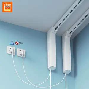 TYSH Smart WiFi Curtain Motor Aluminum Motorised Curtain System Rail Automatic Electric Curtains Track Telescopic Track Scalabl