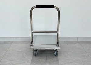 Chariot à plateforme pliable silencieux en métal robuste de 500 kg avec maille personnalisable OEM et quatre roues - Product Image 4