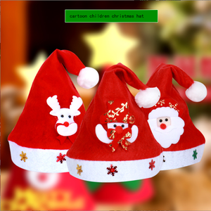 2024 unisexe velours fête de noël chapeau Logo personnalisé broderie bricolage père noël chapeau pour les Occasions festives - Product Image 5