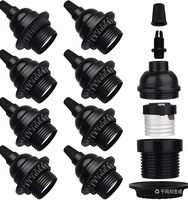 Vente directe usine – Douille/Support de lampe en bakélite E27 standard US avec interrupteur à demi-rotation sans palier – Certifiée