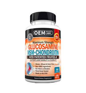 กลูโคซามีน MSM-Chondroitin แคปซูลพร้อมผลิตภัณฑ์เสริมสนับสนุน Fruitex-B ที่ได้รับการจดสิทธิบัตรสําหรับมือหลังเข่าข้อต่อสุขภาพผู้ชายผู้หญิง - Product Image 6