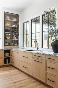 CBMmart High End Luxury Minimalist Walnut Wood Veneer Slim <strong>Thin</strong> Shaker <strong>Cupboard</strong> Kitchen Cabinets - Product Image 4