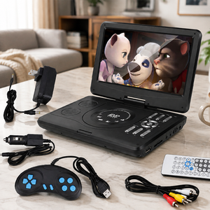 เครื่องเล่นซีดีในรถยนต์แบบพกพา หน้าจอ 10.1 นิ้ว ความละเอียด 1080P สายไฟจ่ายไฟจากที่จุดบุหรี่ สำหรับใช้ในบ้านและรถยนต์ พร้อมเกม - Product Image 1