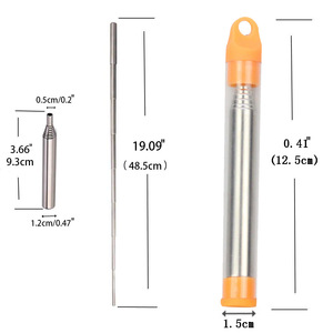 Wholesale Outdoor Camping Hiking <b>Fire</b> <b>Tools</b> Retractable Eight-Section Stainless Steel Belowtube Pocket Barbecue Blowpipe EDC - Product Image 6