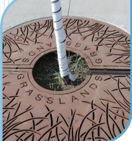 Grille d'arbre en acier découpée au laser sur mesure, grille décorative pour arbre, protection d'arbre en acier au carbone / acier inoxydable pour jardin paysager