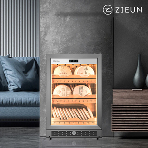 Zieun 102L thép không gỉ trà Tủ bền không thấm nước với 3 lớp gỗ nhiệt độ không đổi độ ẩm cho hộ gia đình sử dụng - Product Image 4