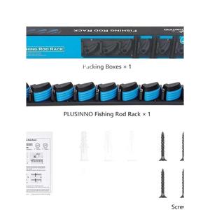 <span class=keywords><strong>Support</strong></span> de canne à pêche mural 9 trous bleu-orange <span class=keywords><strong>sans</strong></span> perçage – Offre spéciale - Product Image 4