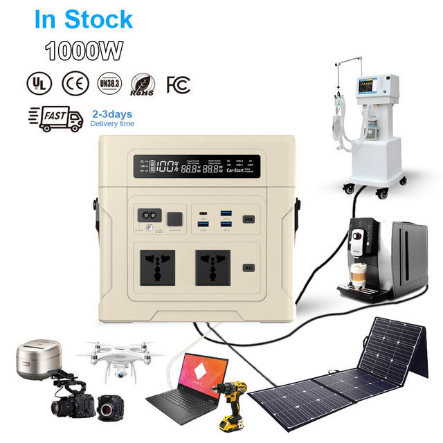 New Design Faster Charging 1000W Solar Generator 902.4Wh Portable Power Station Buy With Confidence