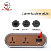 Nuevo Diseño de Organizador de Cables para Oficina con 3 Puertos USB y Enchufe Universal, Toma de Corriente para Escritorio
