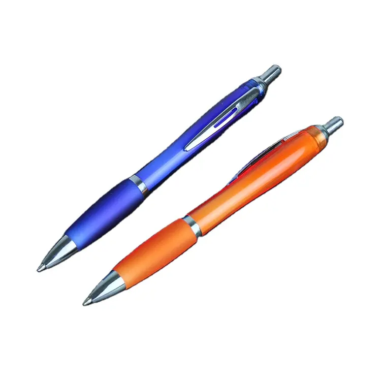 Khuyến mại nhựa giá rẻ Slim bấm vào bút bi New nhựa nến Shaped Ballpoint Pen