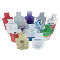 Pochette en forme de bouteille de conception personnalisée Sacs en mylar de gel d'énergie liquide Échantillons de crème solaire d'essence de lotion cosmétique Petit sachet